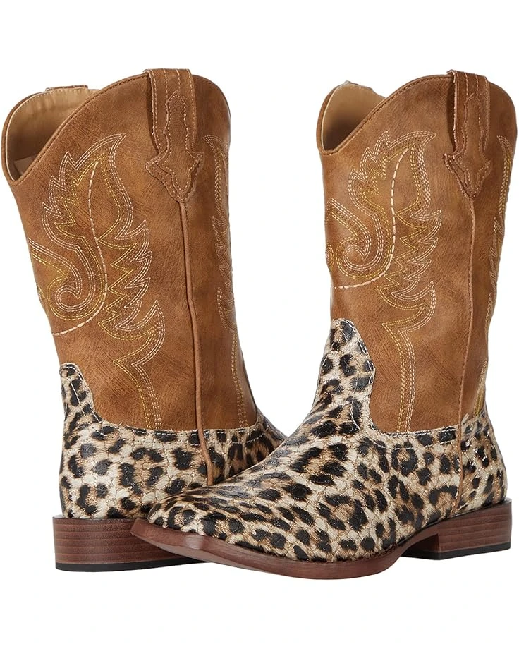 Roper Kids Glitter Leopard (Big Kid) | Boots 3 Roper Kids Glitter Leopard (Big Kid) | Boots