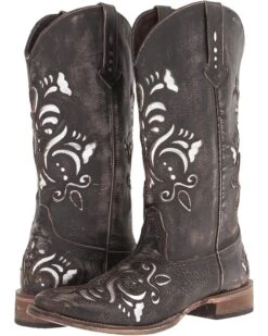 Roper Laser Cut Metallic Underlay Boot | Boots